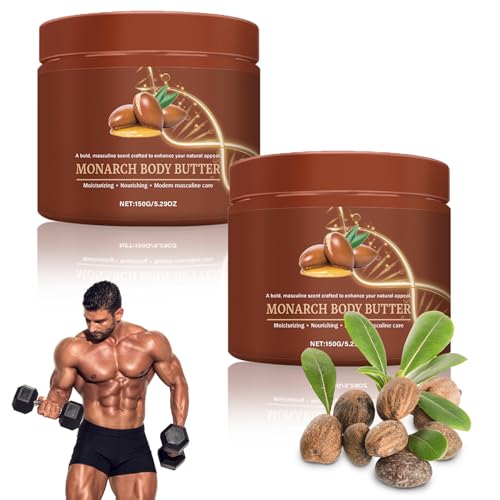 Crowned Skin Body Butter For Men, Pheromone Scented Cream, Cologne & Pheromone body butter for men,Hydrates and moisturizes to enhance attractiveness (2, 2 pack)
