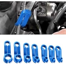7PCS AC Fuel Line Disconnect Tool Set, Fuel Line Removal Tool, Includes 1/4 5/16 3/8 1/2 5/8 3/4 7/8 Inch Transmission Oil Cooler Line Quick Disconnect Kit for Ford Auto Repair 7PCS