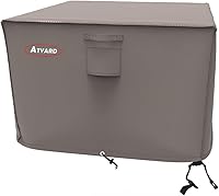 Vista 38 de Atyard Cubierta rectangular para hoguera de gas de 42 x 24 x 24 pulgadas, impermeable, resistente al viento, anti-UV, para muebles de patio