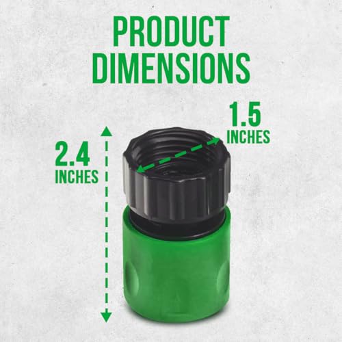 DealEnvy Quick Connect Lawn Mower Deck Wash Port Adapter - Riding Lawn Mower Water Hose Nozzle Attachment Compatible with Part Numbers: 532416405, 921 04041, 416405, GX22425 & More (Pack of 1, Green)