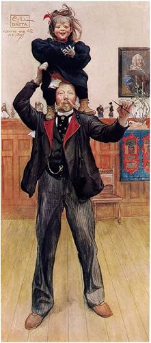 Poster impression tableaux graffiti 60x90cm Carl Larsson Brita