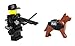 Battle Brick 1.6 Inches Tall Police K9 Tactical Assault Officer Collectible Minifigure | Genuine Minifig | Packaged in The USA | Great Gift for Ages 8+ to Adult AFOL