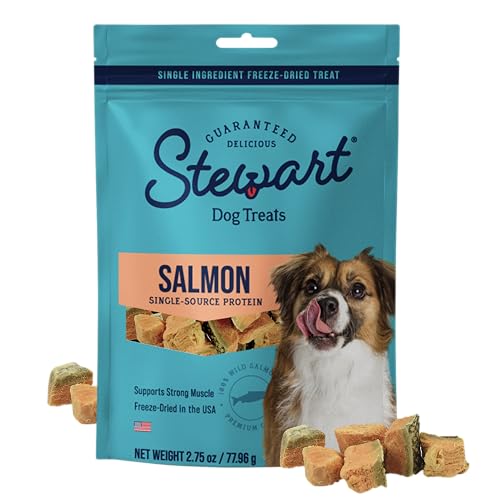 Stewart 100% Wild Salmon Dog Treats, 2.75 oz Pouch, ~55