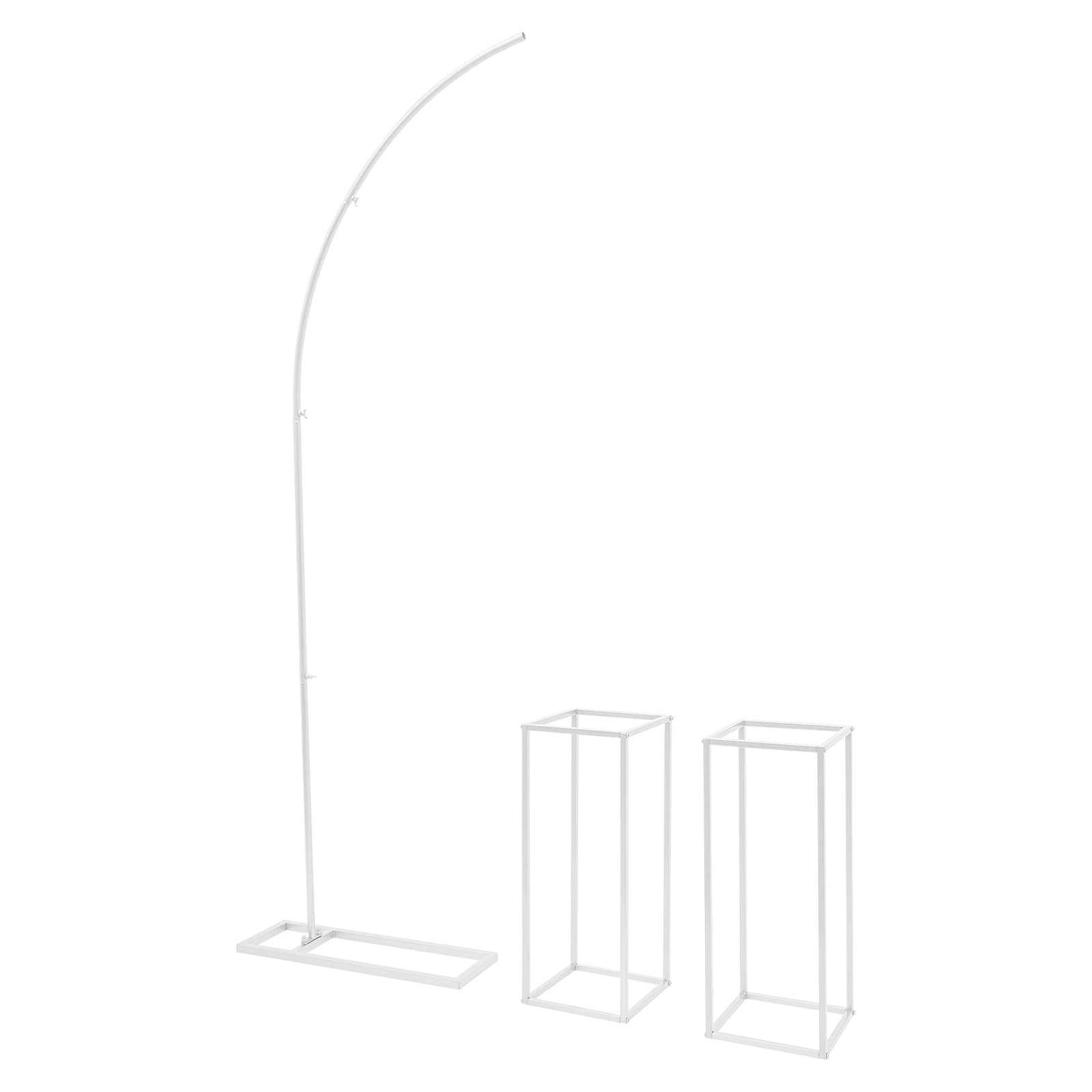 Hochzeitsbogen Gestell 200cm - Metall Bogenständer für Hochzeit Deko Ballonbogen - Stabiler Hintergrundständer für Feiern, Partys, Fotohintergrund (Weiß)