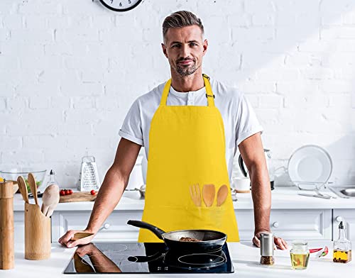 Utopia Kitchen 2 Pack Bib Apron, Adjustable With 2 Pockets, Water And Oil Resistant, Cooking Kitchen Chef Apron For Women Men #TOP5