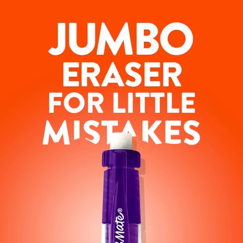 Image of Paper Mate Clearpoint Mechanical Pencils, 0.7mm Color Lead, Erasable, Refillable, 6 Count - Vibrant Colors, Comfortable Grip, Fun Office Supplies