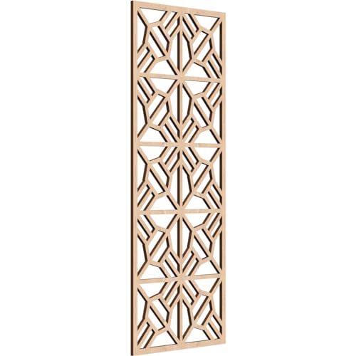 Image of 13 3 /8 inchW x 34 3 /8 inchH x 1 /4 inchT Auburn Decorative Fretwork Wood Wall Panels, Red Oak
