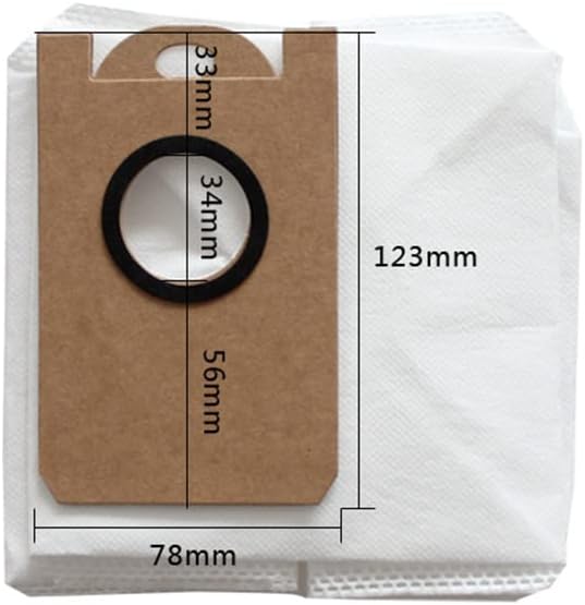 10 Pcs Leakproof Dedicated Large Capacity Dust Bags for Proscenic M7 MAX M7 PRO M8 for Kyvol Cybovac S31, For Uoni V980 Plus Q6, For Neabot NoMo N1+, N1 Plus, N2 Robot Vacuum Cleaner