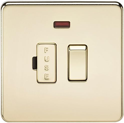 Knightsbridge SF2000PB Screwless 10 A 1 Gang 2 Way Switch, 230 W, 230 V, Polished Brass