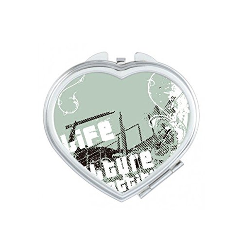 Miroir de poche graffiti format compact pour retouches maquillage