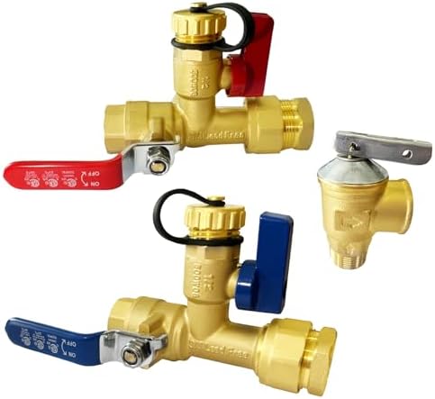 CAMPLUX 3/4 Inch IPS Isolator Tankless Water Heater Service Valve Kit ...