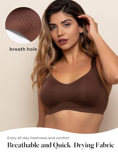 COMFELIE Seamless Wireless T-Shirt Bra for Women No Underwire Full Coverage2