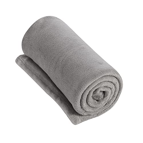 Image of Baby Blanket for Boys Girls Super Soft Blanket,Fluffy WarmLightweight Baby Receiving Blankets,Double Layer with Dotted Backing for Toddler Nursery (Grey, 30 * 40inch)