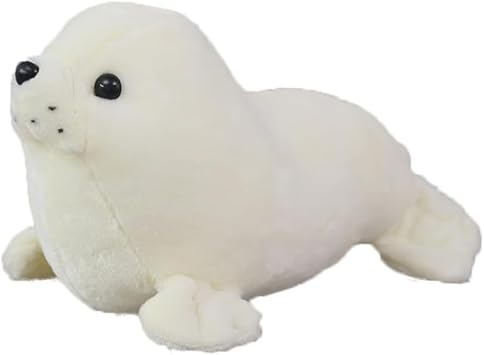 NatureMan 15.7inch Seal Plush Stuffed Animal Cute Seal Plush Toy,Gifts for Kid White