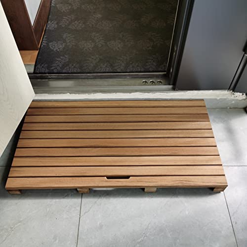 Coussin de pied imperméable en bois authentique pour douche moderne - 7