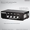 4-in 1-Out RCA 3.5mm AuxAudio Switch Box Audio Converter 4 Channels 1-in 4-Out Passive Audio Selector Switcher Box Connectors (RCA+AUX 4IN-1OUT/1IN-4OUT)
