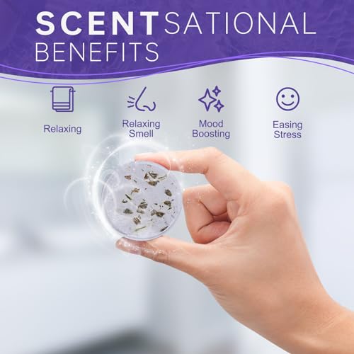 Image of SWCANDY Shower Steamers Aromatherapy Travel Essentials Birthday Gifts for Women, Lavender 8 Pcs, Bath Bombs Shower Bombs with Natural Essential Oils, Relaxation Home SPA