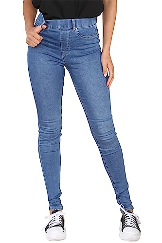 EX New Look Womens Emilee Jeggings Ladies Mid Rise Skinny Stretch Denim Pants (UK, Numeric, 12, Regular, Regular, Blue)