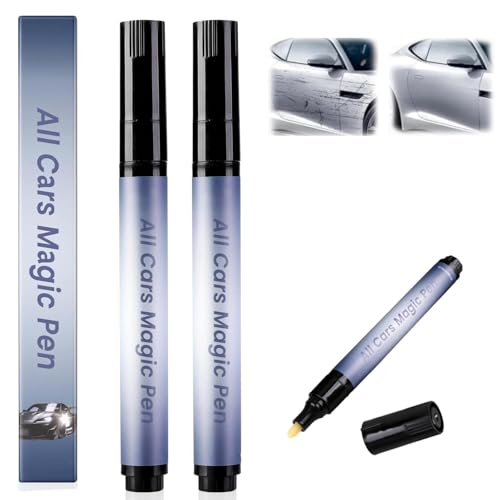 Bukbas 2PCS All Cars Magic Pen for Cars Scratches, Weatherproof Touch up Paint Pens, Auto Scratch Repair, Quick Filling Scratches and Seals, Easy To Use