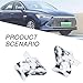 Irinidig 20 PCS Car Dashboard Fixed Buckle Clip, Central Instrument Console Decorative Metal Replacement Repair Buckle Base, Car Interior Front Console Fixed Clip Accessories, Fits for Cars (Silver)