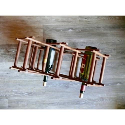 Soporte para 8 Botellas de Vino de Madera de Teca Plegable miniatura 6