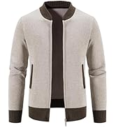 KUDORO Cardigan Gilet Homme Pull Homme Veste En Maille Chandail