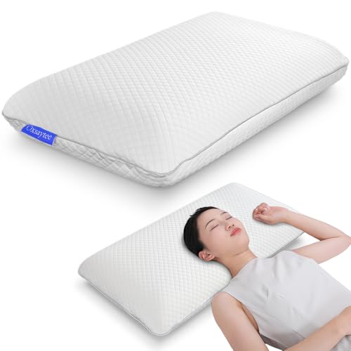 King Size 80 * 40CM Memory Foam Neck Pillow Medium Firm Bed Pillow Adaptive Bed Pillow Neck Support Pillow for Shoulder and Neck Pain Relief Sleeping Pillow with Washable Cover