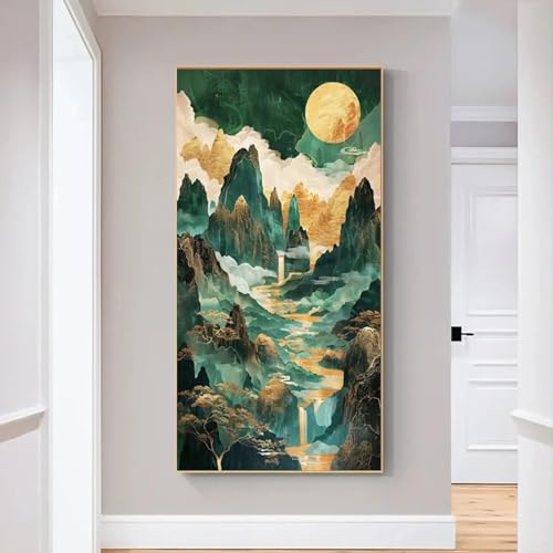 Toile moderne abstraite chinoise pour une ambiance sereine