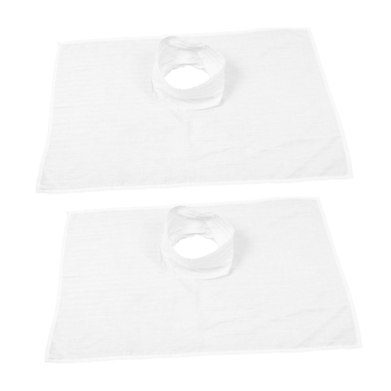 Cabilock 2pcs Soft Cotton Massage Bed Sheets Holes Salon Bed Pillow Massage Cover