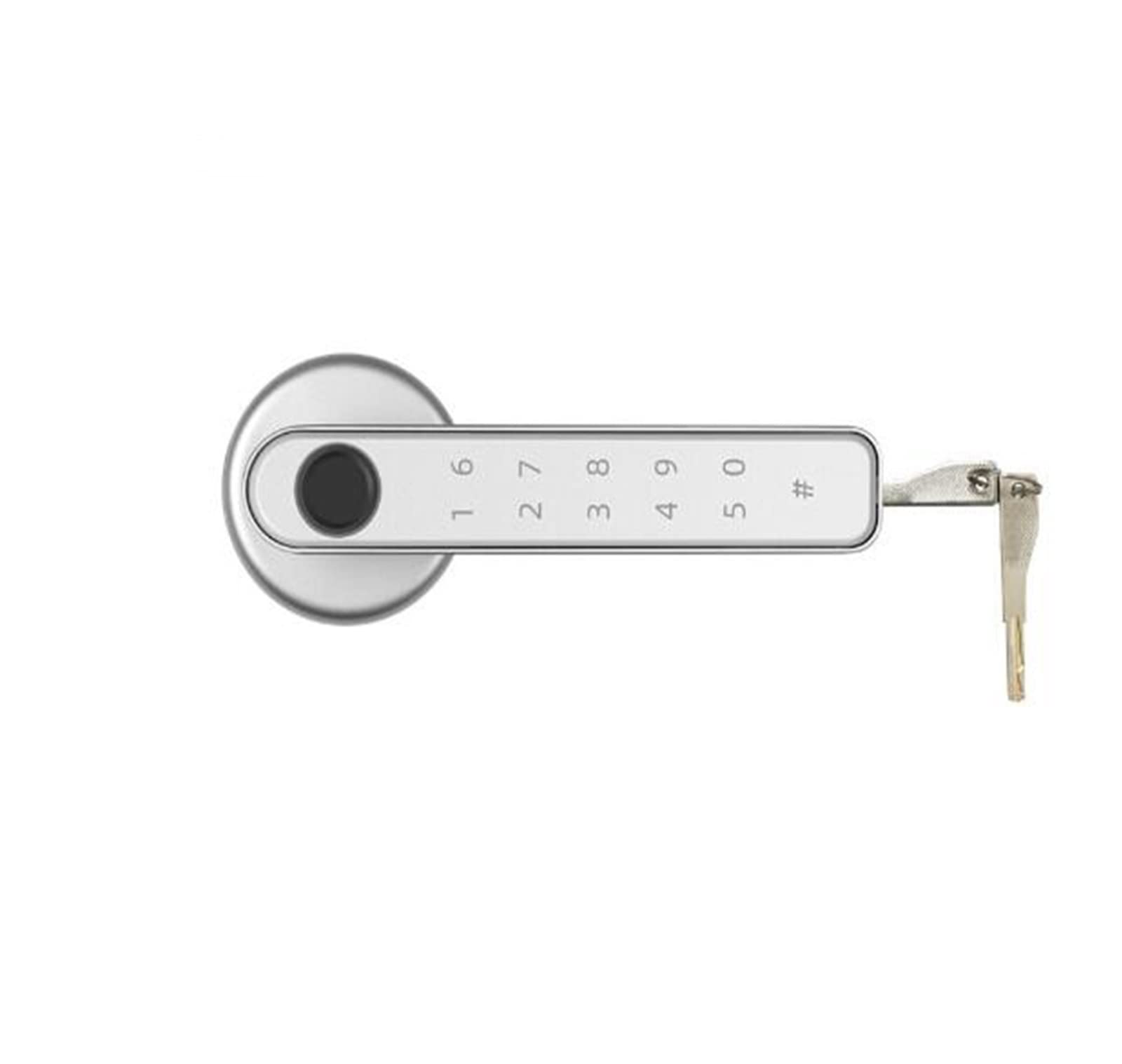 CVFRDD Smart Door Knob, Home Smartlife Fingerprint & PIN Wireless Smart Handle Lock Biometrics Tuya Blue-tooth Access Control Door Keyless Entry Door Handle(Kit4)
