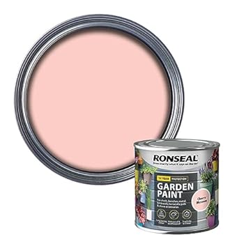 SAVING HUB Garden Paint 250ml - Suitable For Outdoor Furniture Wood, Benches, Metal, Brickwork, Terracotta Pots - Exterior Wood Paint Waterproof & Weatherproof Touch Dry In 1 Hour (Cherry Blossom)