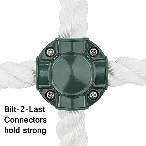 Safe Kidz XL Cargo Climbing Net, 100% Polyester Rope Ladder, 108" L x 70" W + Drill Bit & Instructions