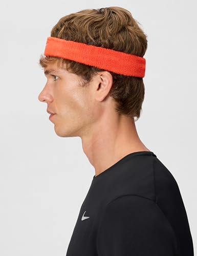 Image of NIKE Swoosh Classic Headband, Unisex - Team Orange /White, ONE Size