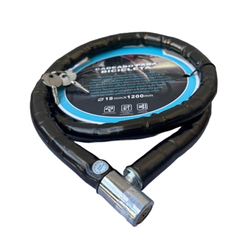 Cadeado Corrente Trava Antifurto Articulado Grosso 18mm Moto, Bike, Estepe, Portão Em Aço Inoxidável