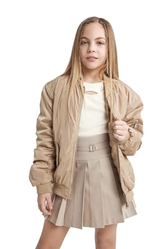 Veste Chicas DeFacto en jean type blouson décontracté boutonné avec poches pour fille