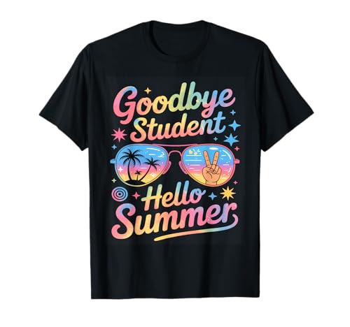 Hello Summer Glass Happy Last Day of School Teacher Student Camiseta