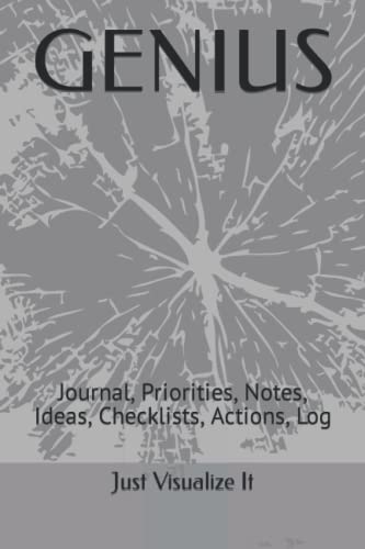 GENIUS: Journal, Priorities, Notes, Ideas, Checklists, Actions, Log - Tool for Daily Goal Setting Goal Tracker Success Planner | Time Management | ... Student Graduate Business Professional Boss