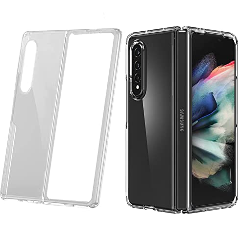 Image of TechTrendz Polycarbonate Transparent Hard Shell Protective Cover Compatible With Samsung Galaxy Z Fold 4 / Fold4 5G, Scratch Resistance Light Weight Durable Case
