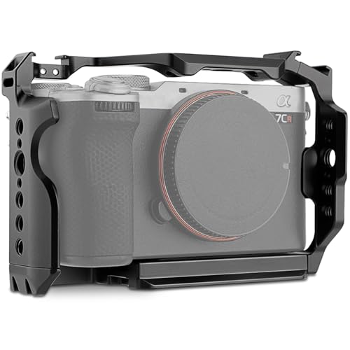 LEFTFOTO Cage pour appareil photo Sony A7C II/A7CR, cadre de protection avec base Arca, compatible avec a7cii a7cr pour DJI RS2/RSC 2/RS3/RS3 Pro Stabilisateur - pour prise de vue vidéo Vlog