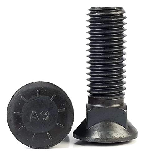 5/8 x 3 Plow Bolts Grade 5, #3 Head, Plain Steel (Quantity: 25) Coarse Thread, Fully Threaded, 5/8-11 x 3