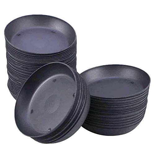 Set Da 24 Sottovasi Rotondi In Plastica Per Piante, 4 Misure Diverse, Con 24 Etichette Colorate Per Identificare Fiori E Ortaggi