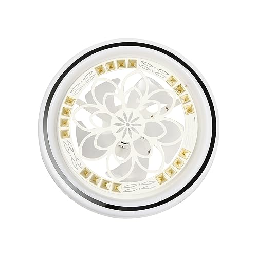 ZealEco Ventilador de techo moderno con iluminación LED, volumen de aire ajustable, 3 temperaturas de color (3000 K-6000 K), mando a distancia y aplicación