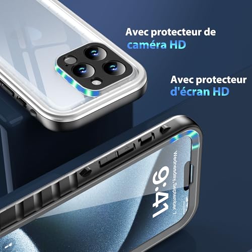 Coque incassable iPhone 15 Pro Max pour éviter la casse d'écran et l'eau - 6