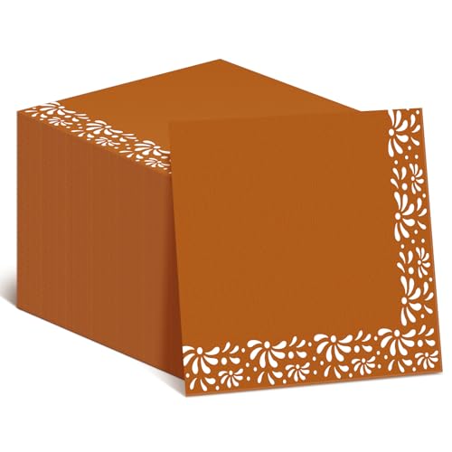 Amazingspark 100 Pcs Mexican Cielito Lindo Paper Napkins, Minimalist, Brown