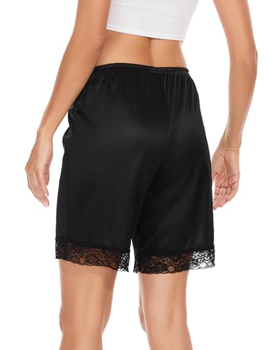 Image of GYS Slip Shorts Culotte for Women Split Skirt Lace Pettipants Bloomer