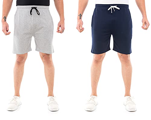 Image of Epoxy Men's Combo Shorts Pack - Sports, Gym, and Bermuda Shorts for Men - Pack of 2 - Cotton Fabric, Zipper Pocket, and Stylish Design - Summer Wear and Fitness Essentials