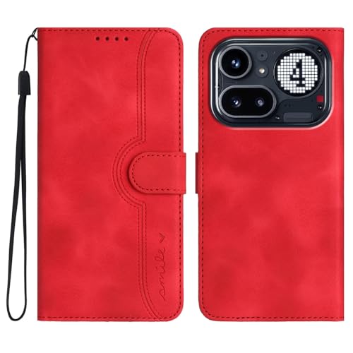 �Ή��@�� for Nothing Phone (4a) Pro �t���b�v�L�b�N�X�^���h�t���}�O�l�b�g�J���E�H���b�g�^�X�}�z�P�[�X Red
