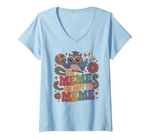Mujer Inglés Meme Not 67 ELA Literatura Profesora Argot 6 7 Bruh Camiseta Cuello V