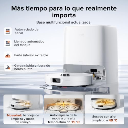 Miniatura 5 de roborock Qrevo 2 Pro Set Robot Aspirador Succión Extrema de 25000 Pa,Blanco