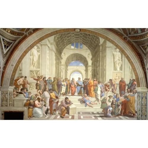 Tableau École d'Athènes Raphaël 50x70 cm cadre intérieur